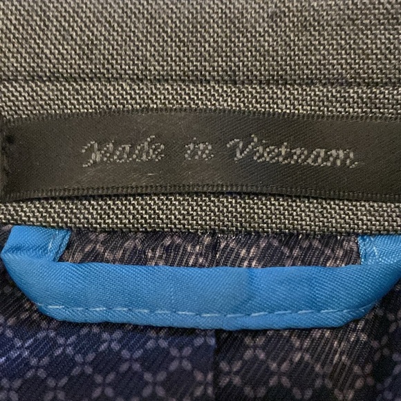 Van heusen mens sport coat cool flex 48L slim fit gray polyester blend - Picture 3 of 11